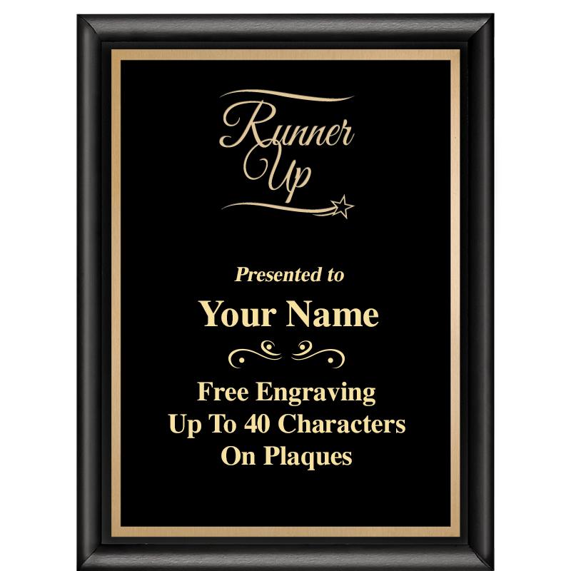 6X8 CLASSIC BLACK SHINY PLAQUE