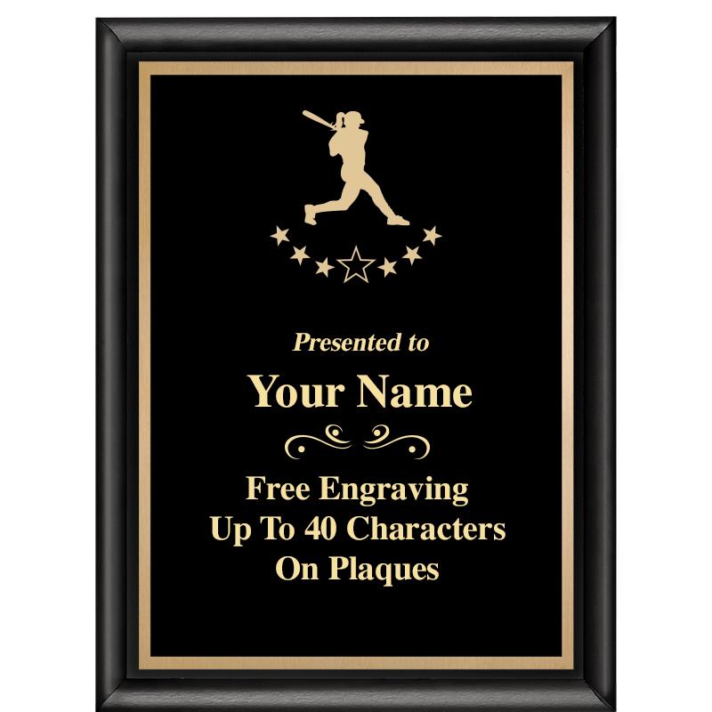 6X8 CLASSIC BLACK SHINY PLAQUE