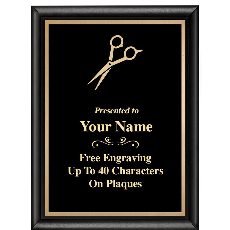 6X8 CLASSIC BLACK SHINY PLAQUE