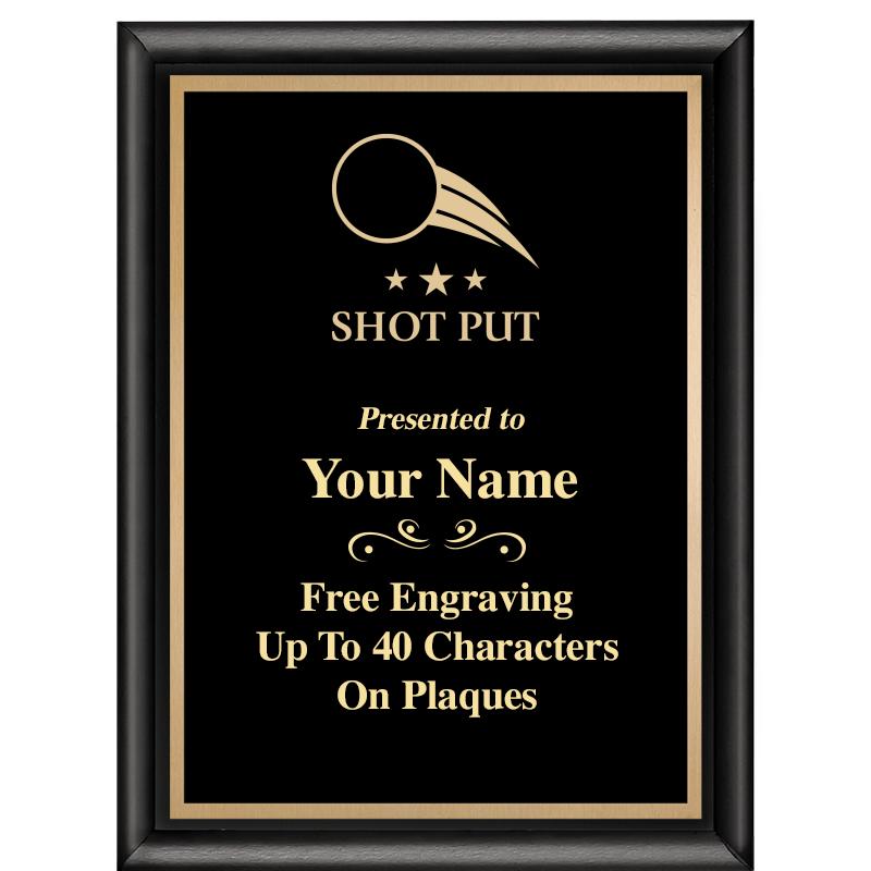 6X8 CLASSIC BLACK SHINY PLAQUE