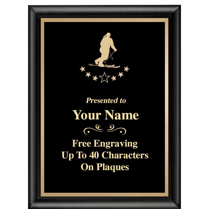 6X8 CLASSIC BLACK SHINY PLAQUE