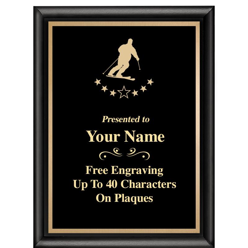 6X8 CLASSIC BLACK SHINY PLAQUE