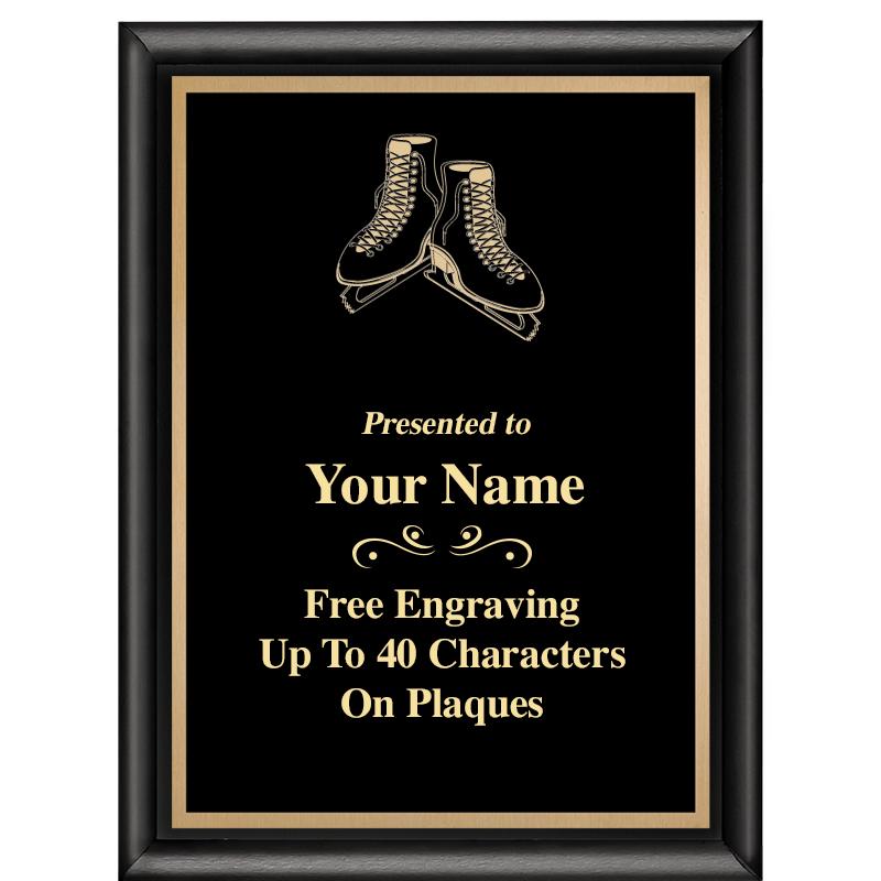 6X8 CLASSIC BLACK SHINY PLAQUE