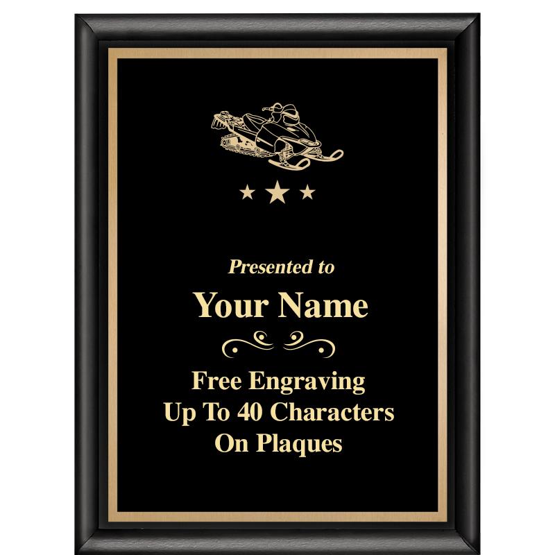 6X8 CLASSIC BLACK SHINY PLAQUE