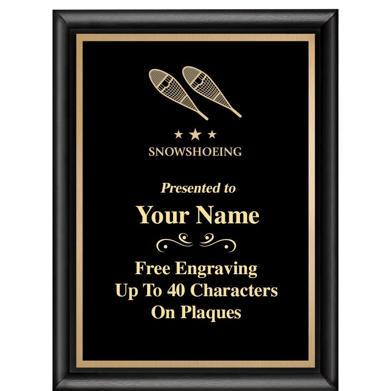 6X8 CLASSIC BLACK SHINY PLAQUE