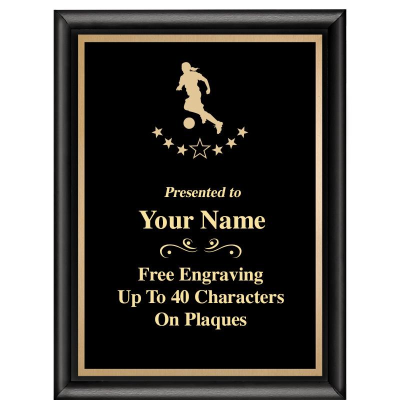 6X8 CLASSIC BLACK SHINY PLAQUE