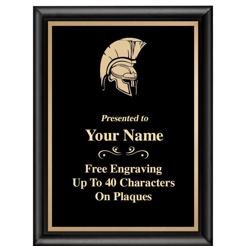 6X8 CLASSIC BLACK SHINY PLAQUE