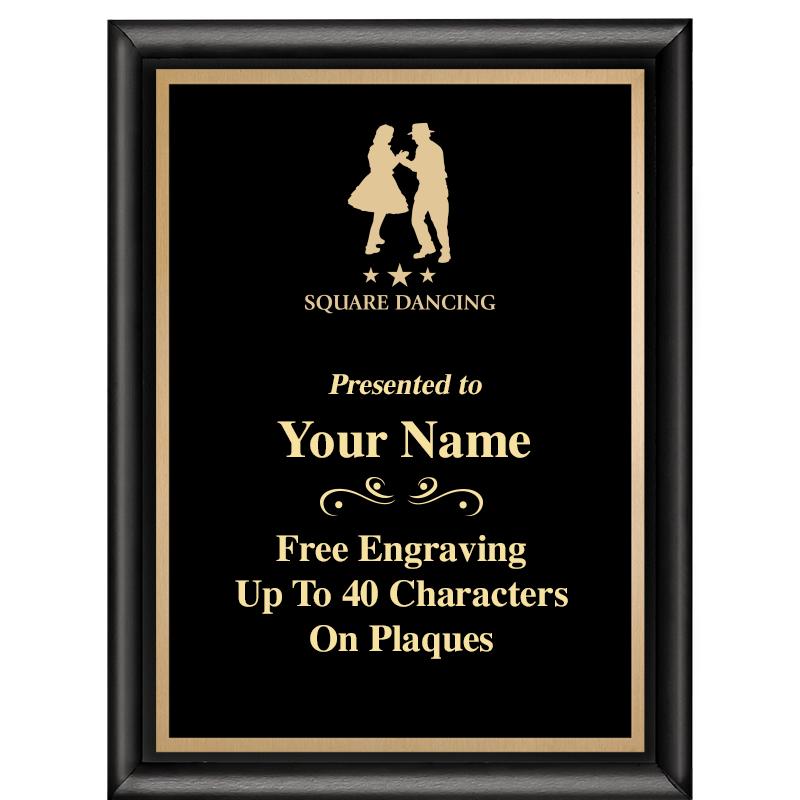 6X8 CLASSIC BLACK SHINY PLAQUE