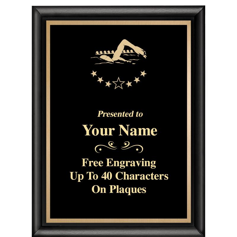 6X8 CLASSIC BLACK SHINY PLAQUE