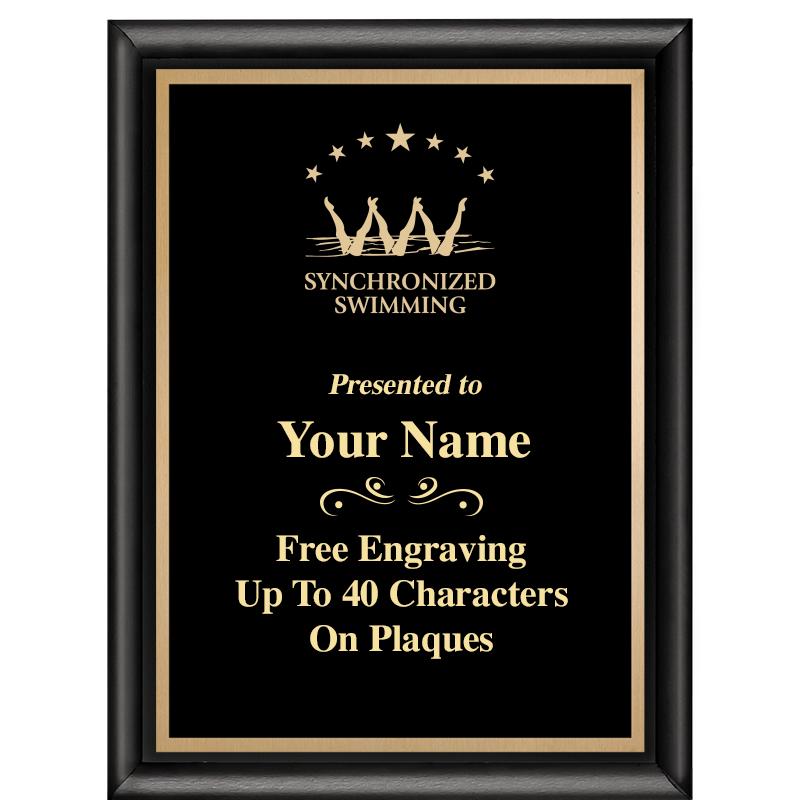 6X8 CLASSIC BLACK SHINY PLAQUE