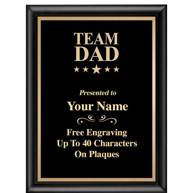 6X8 CLASSIC BLACK SHINY PLAQUE