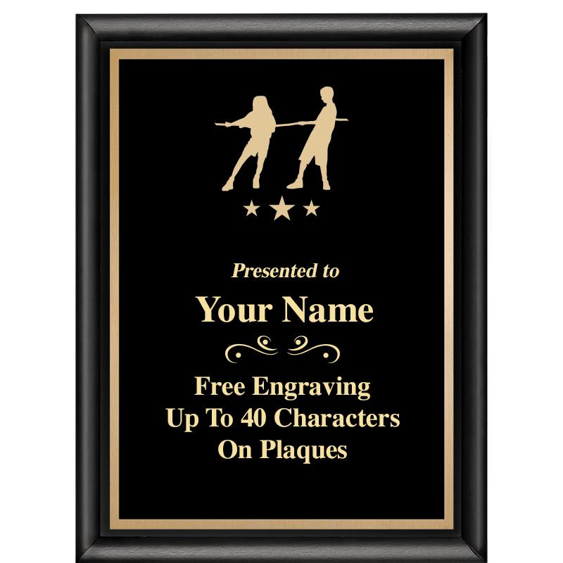 6X8 CLASSIC BLACK SHINY PLAQUE