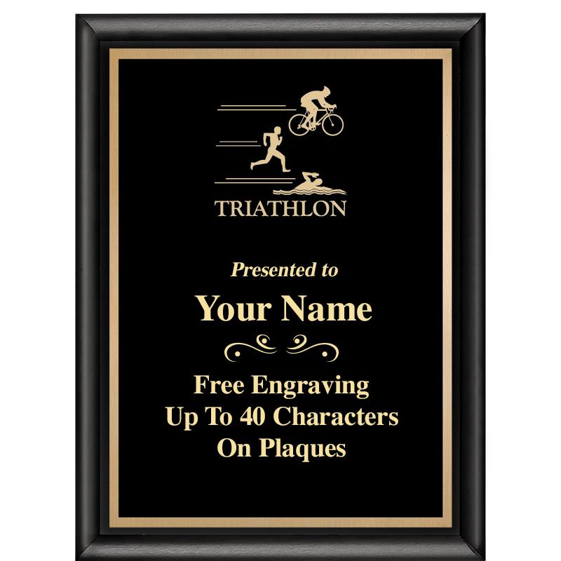 6X8 CLASSIC BLACK SHINY PLAQUE