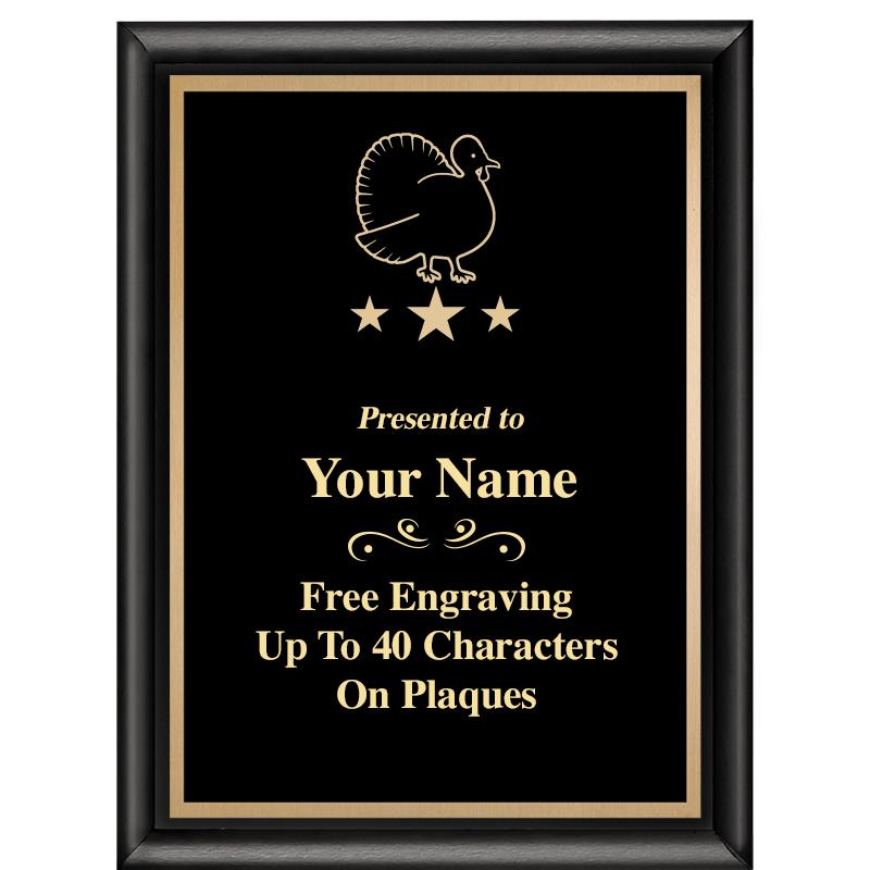 6X8 CLASSIC BLACK SHINY PLAQUE