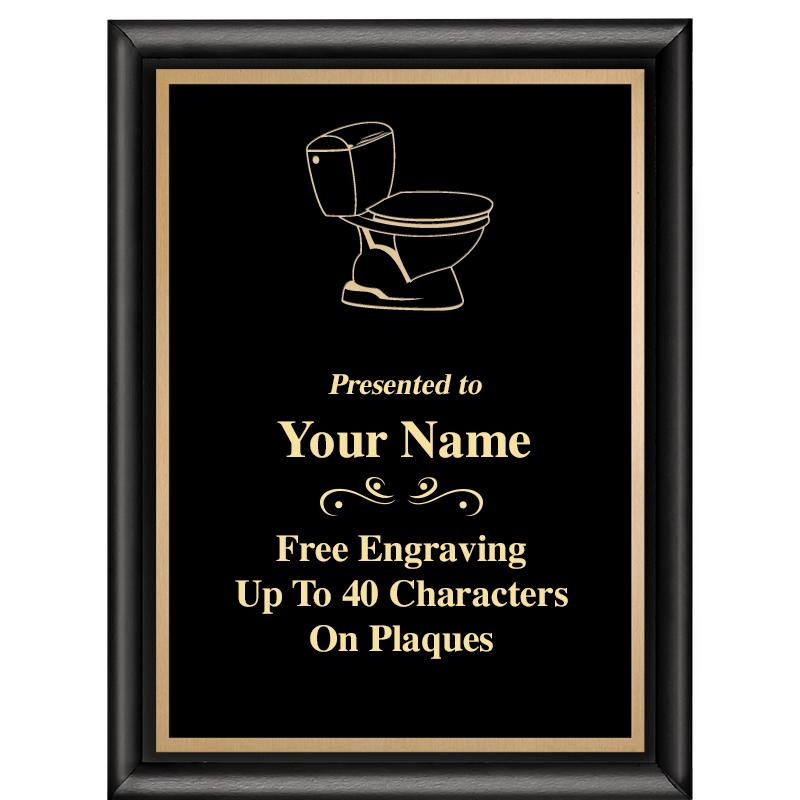 6X8 CLASSIC BLACK SHINY PLAQUE