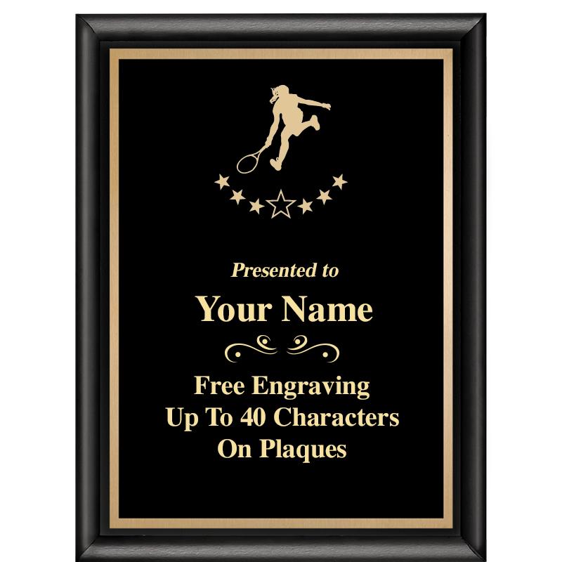6X8 CLASSIC BLACK SHINY PLAQUE