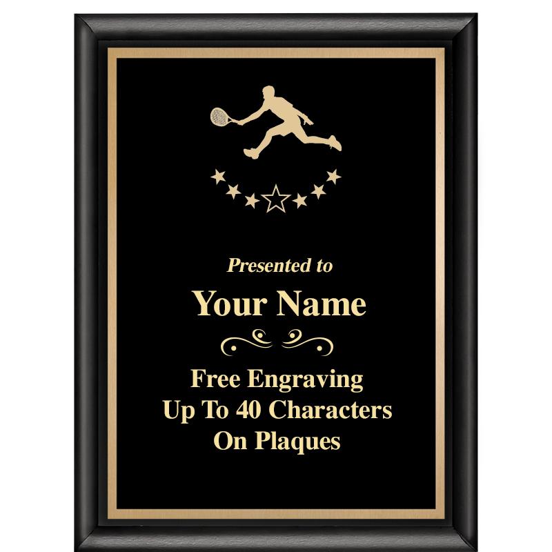 6X8 CLASSIC BLACK SHINY PLAQUE