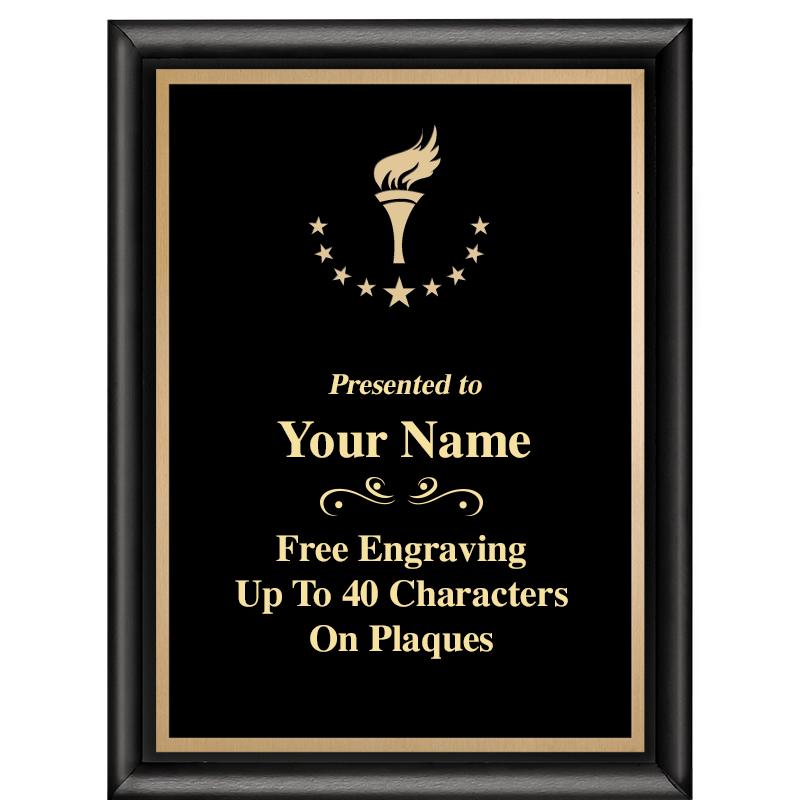 6X8 CLASSIC BLACK SHINY PLAQUE