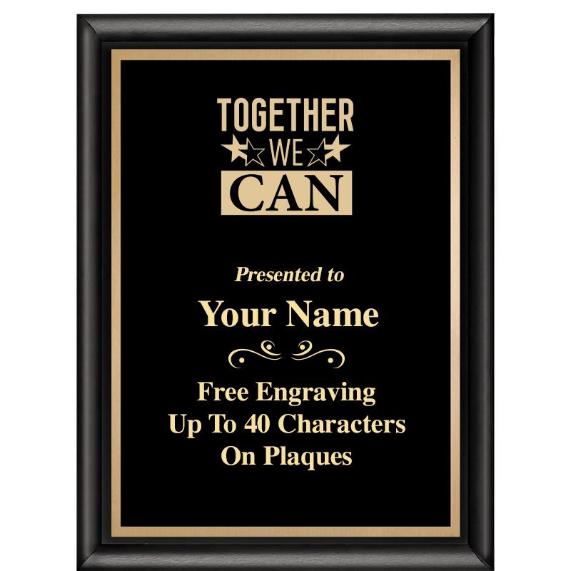 6X8 CLASSIC BLACK SHINY PLAQUE