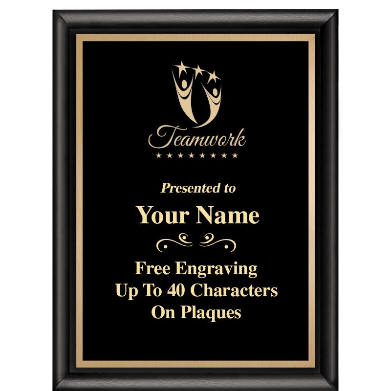 6X8 CLASSIC BLACK SHINY PLAQUE