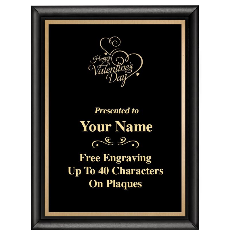 6X8 CLASSIC BLACK SHINY PLAQUE