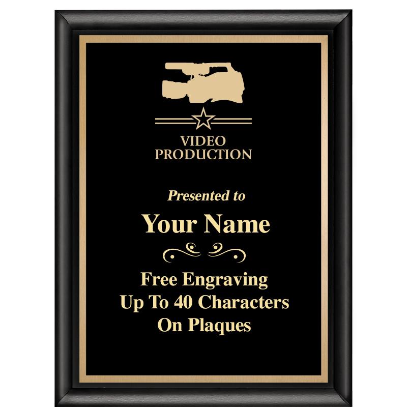 6X8 CLASSIC BLACK SHINY PLAQUE