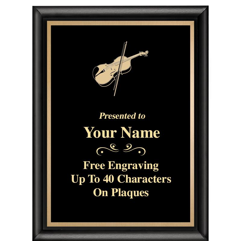 6X8 CLASSIC BLACK SHINY PLAQUE