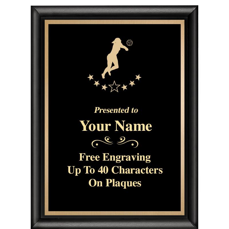 6X8 CLASSIC BLACK SHINY PLAQUE