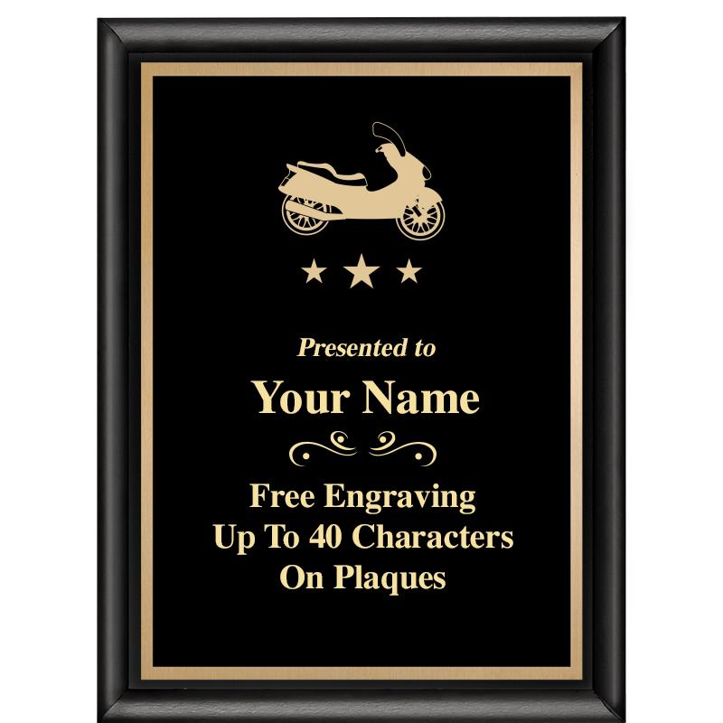 6X8 CLASSIC BLACK SHINY PLAQUE