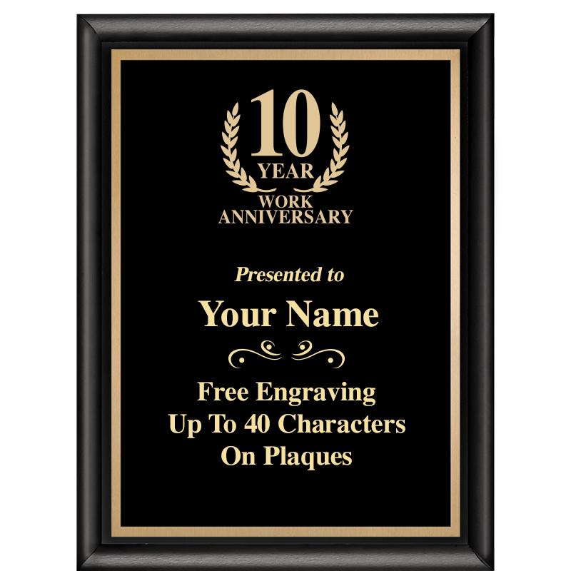 6X8 CLASSIC BLACK SHINY PLAQUE