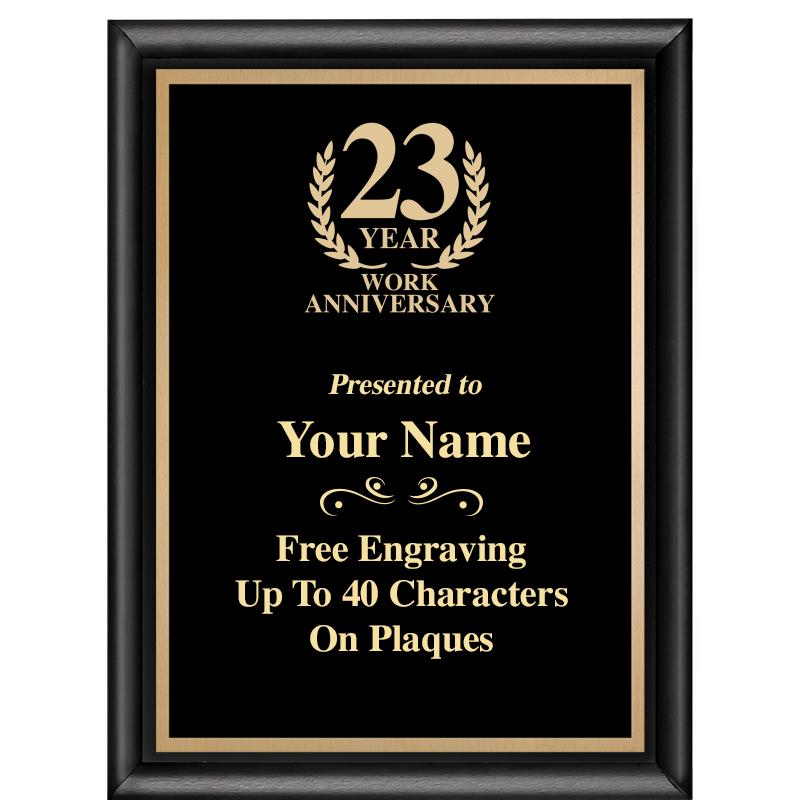6X8 CLASSIC BLACK SHINY PLAQUE