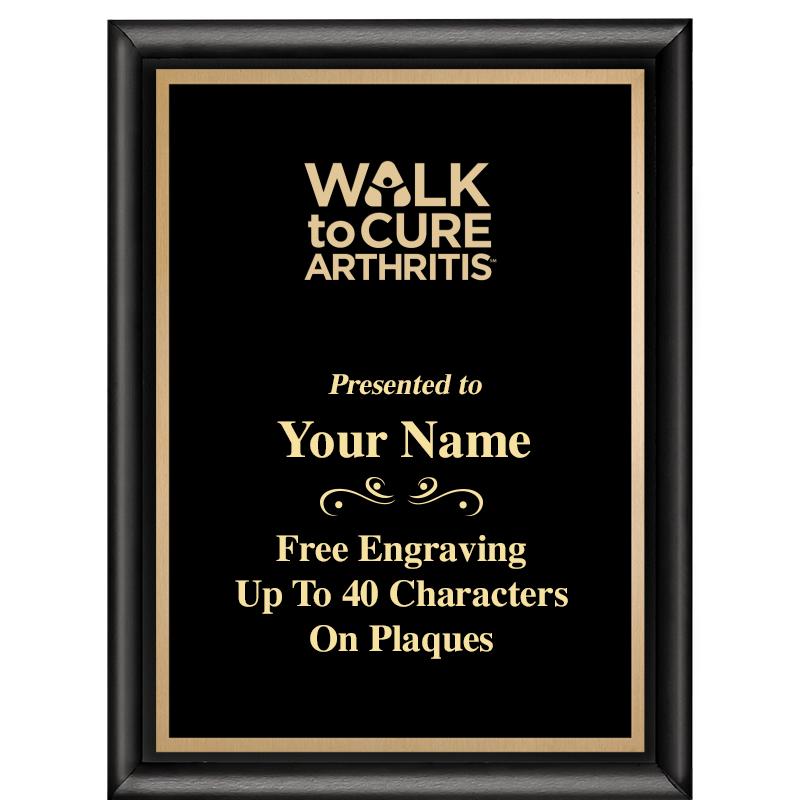 6X8 CLASSIC BLACK SHINY PLAQUE