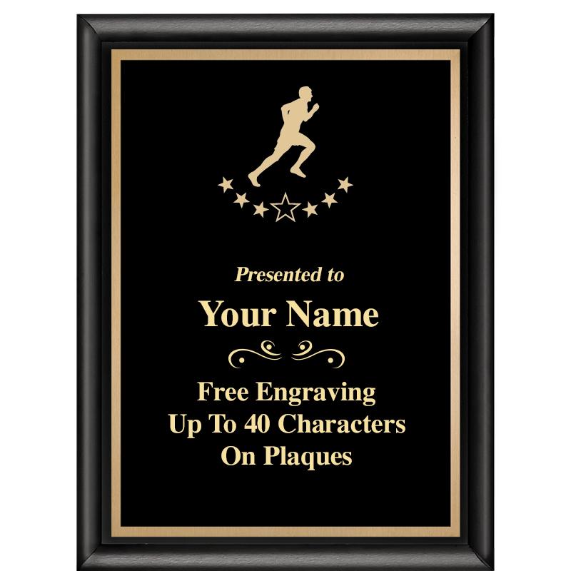 6X8 CLASSIC BLACK SHINY PLAQUE