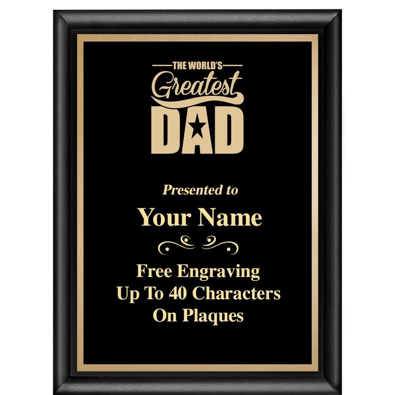 6X8 CLASSIC BLACK SHINY PLAQUE