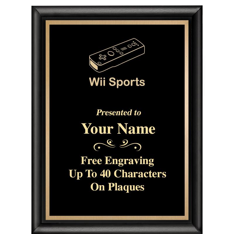 6X8 CLASSIC BLACK SHINY PLAQUE