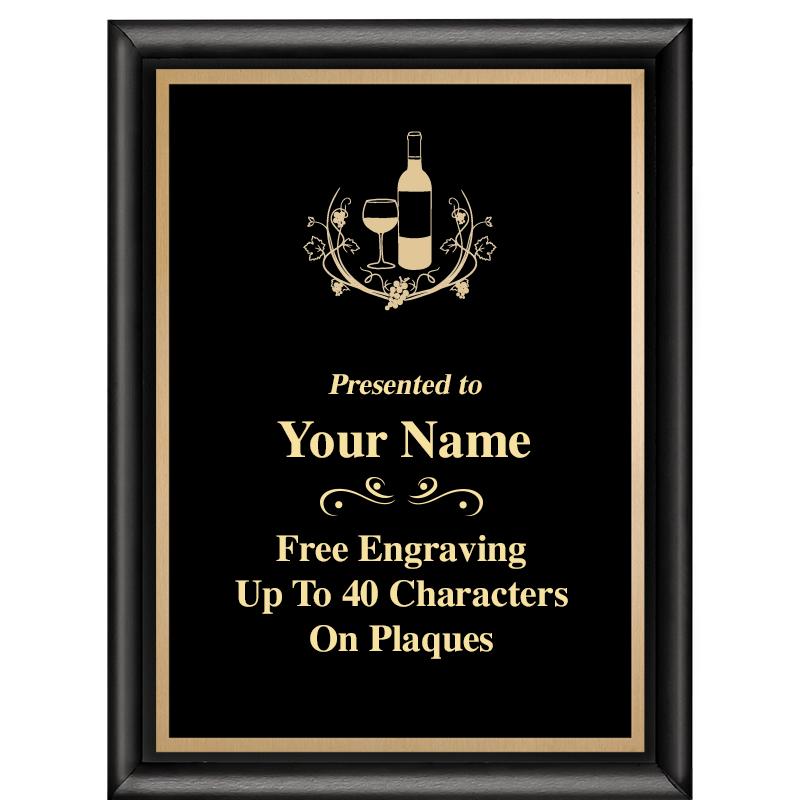 6X8 CLASSIC BLACK SHINY PLAQUE