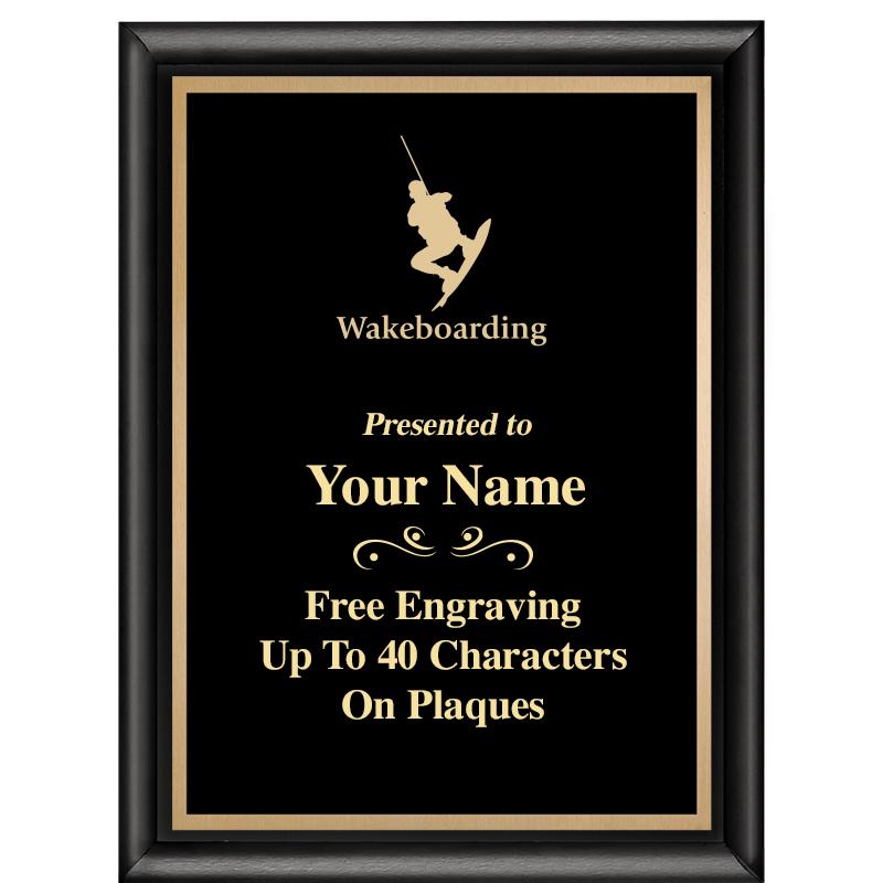 6X8 CLASSIC BLACK SHINY PLAQUE