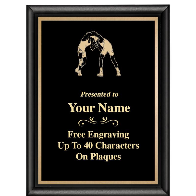 6X8 CLASSIC BLACK SHINY PLAQUE