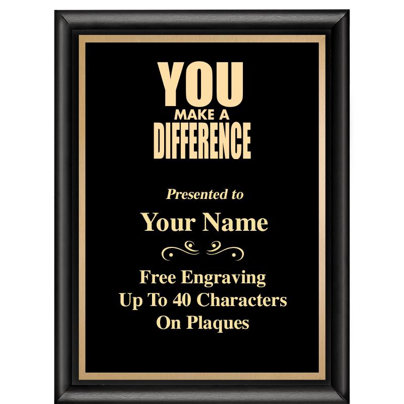 6X8 CLASSIC BLACK SHINY PLAQUE