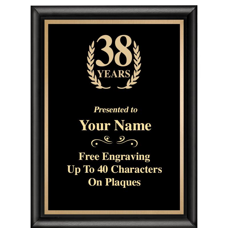 6X8 CLASSIC BLACK SHINY PLAQUE
