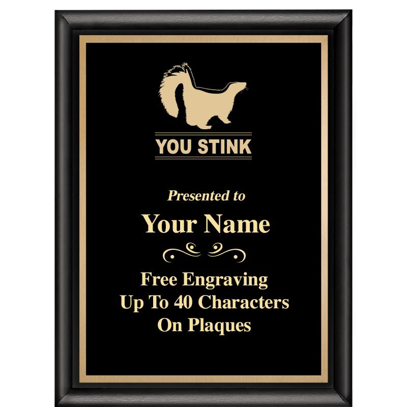 6X8 CLASSIC BLACK SHINY PLAQUE
