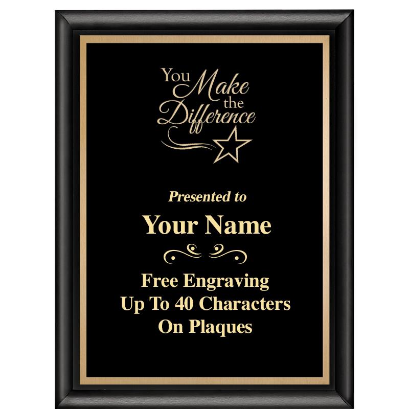6X8 CLASSIC BLACK SHINY PLAQUE