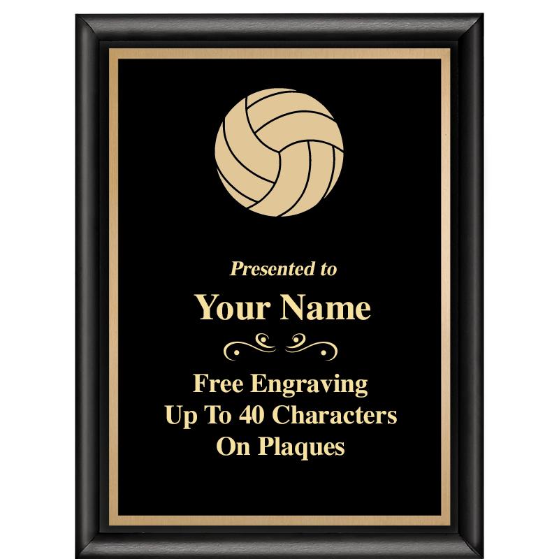 6X8 CLASSIC BLACK SHINY PLAQUE