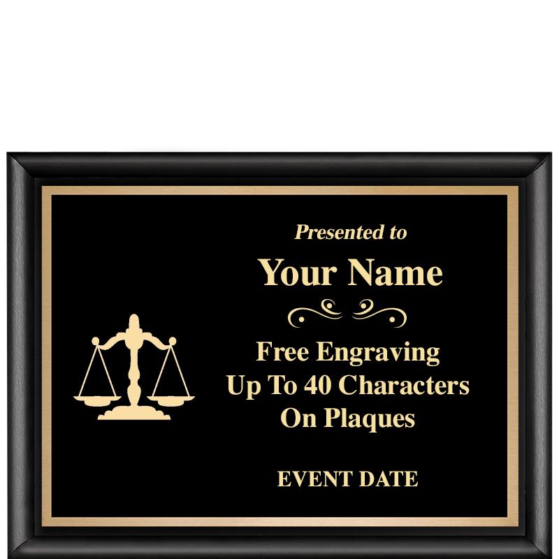 8X6 CLASSIC BLACK SHINY PLAQUE