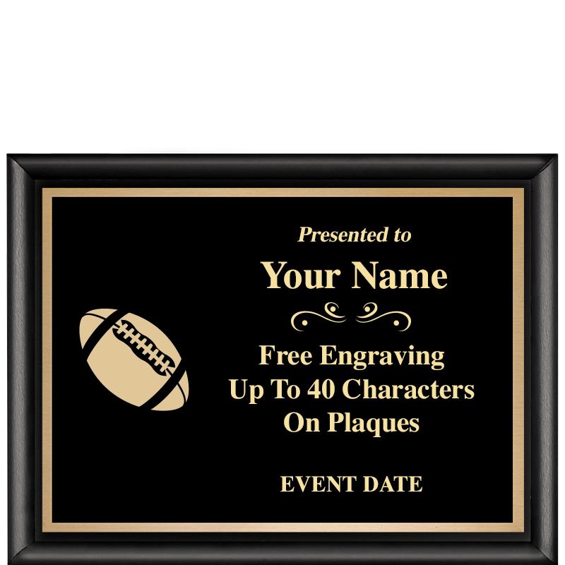 8X6 CLASSIC BLACK SHINY PLAQUE