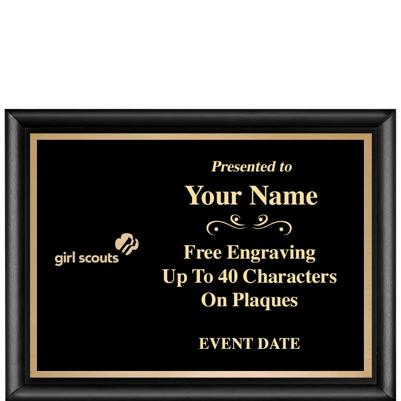 8X6 CLASSIC BLACK SHINY PLAQUE