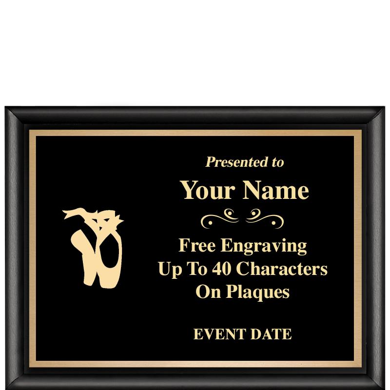 8X6 CLASSIC BLACK SHINY PLAQUE