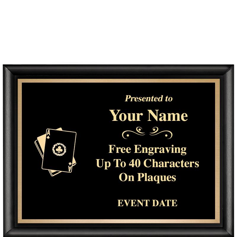 8X6 CLASSIC BLACK SHINY PLAQUE