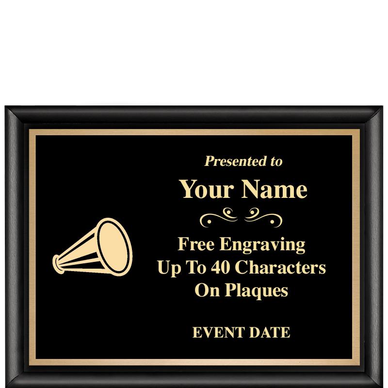 8X6 CLASSIC BLACK SHINY PLAQUE