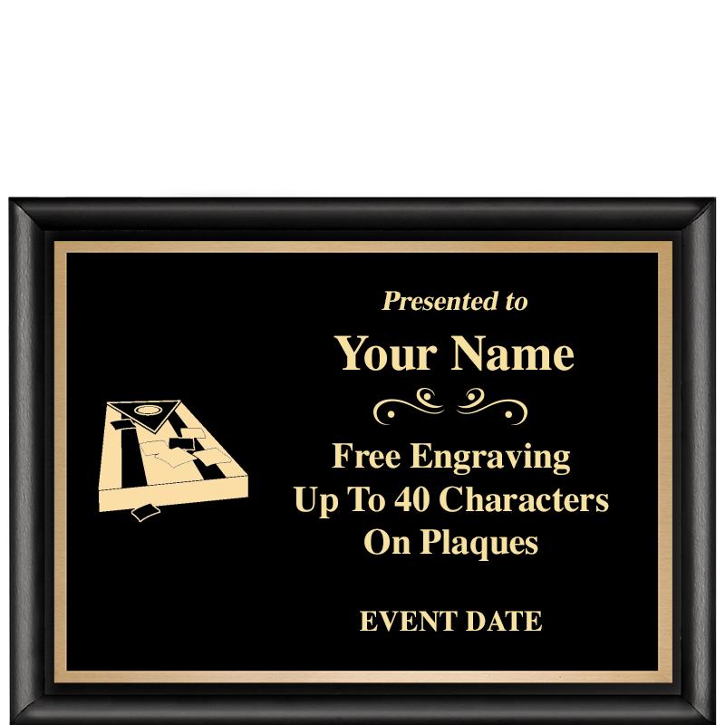 8X6 CLASSIC BLACK SHINY PLAQUE
